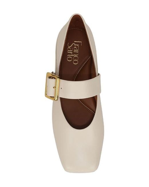 Franco Sarto Natural Oakes Square Toe Flat