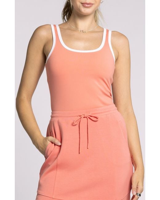 Thread & Supply Pink Bec Rib Tank Top