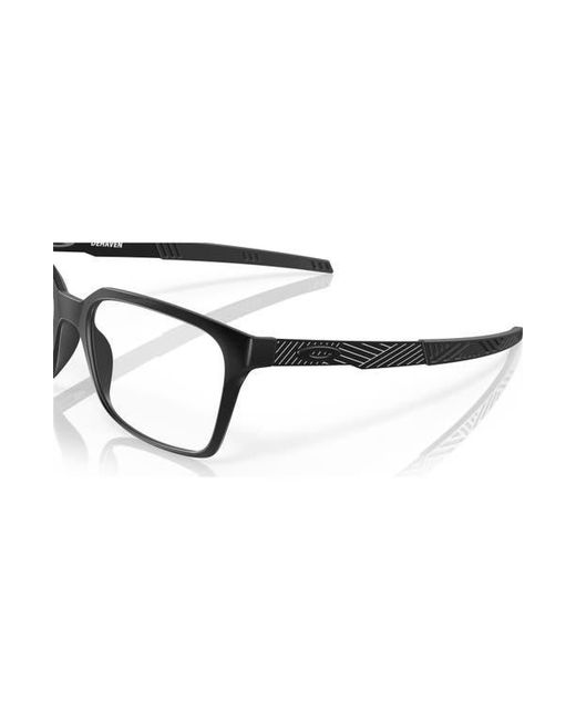 Oakley Black 53Mm Rectangle Optical Glasses for men