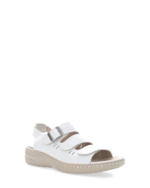 Propet White Breezy Walker Sandal