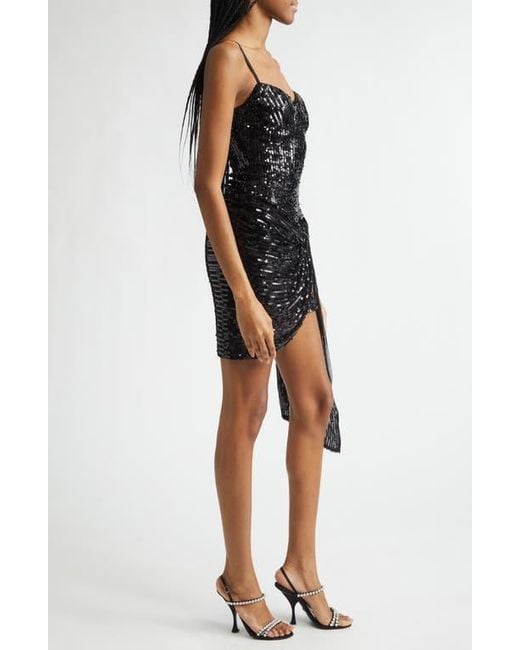 Area Black Sequin Minidress