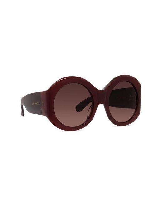 Givenchy Brown Cocoon 56Mm Round Sunglasses