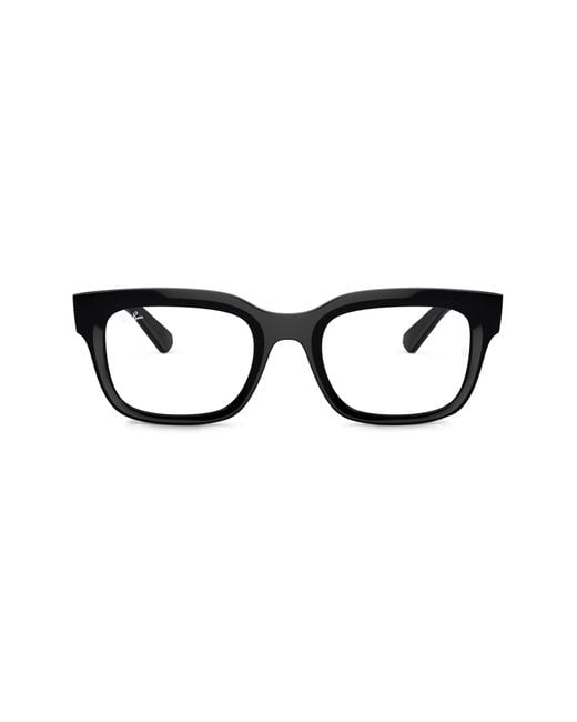 Ray-Ban Black Chad 54Mm Rectangular Optical Glasses for men