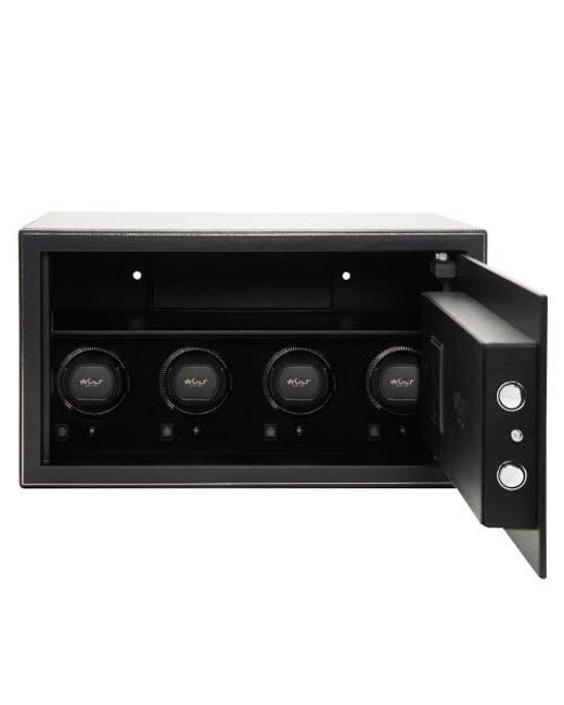 Wolf Black The Den 4 Piece Watch Winder Safe for men