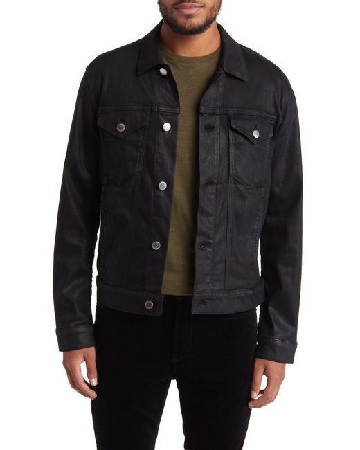 Monfrere Dean Coated Denim Trucker Jacket in Black for Men Lyst