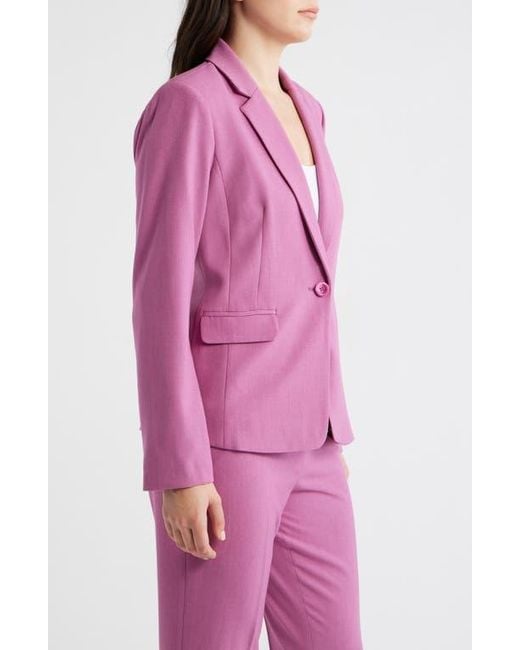 Tahari Pink One-Button Blazer
