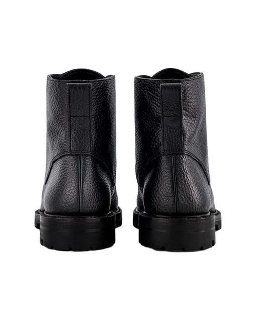 Anthony Veer Black Pembroke Cap-Toe Boot for men