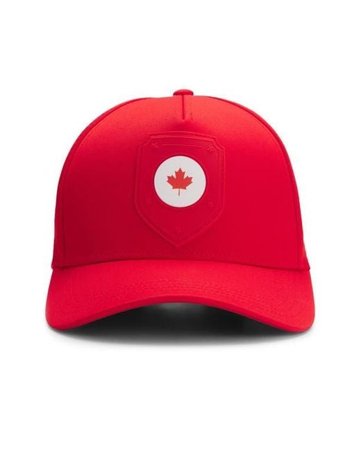 Boss Red Poulin Lux Flag Patch Adjustable Baseball Cap for men