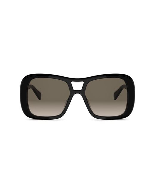 Céline Black Triomphe 55Mm Gradient Pilot Sunglasses