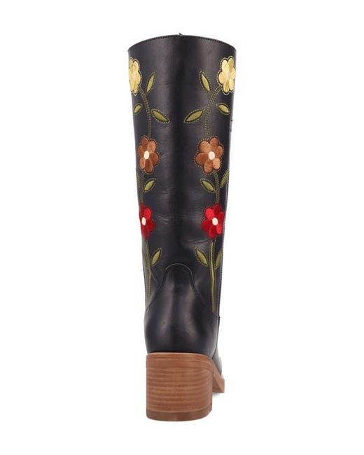 Dingo Black Bloom Embroidered Boot