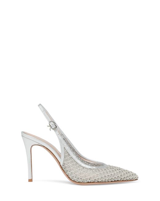 Gianvito Rossi White Nikki, Slingback