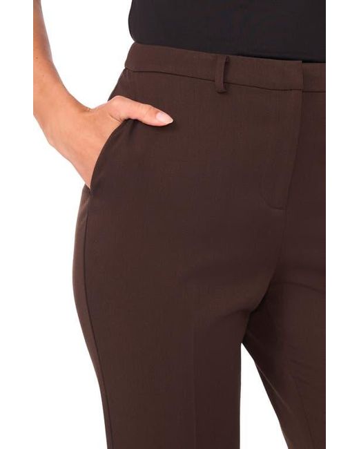Halogen® Brown Slim Fit Flare Leg Pants