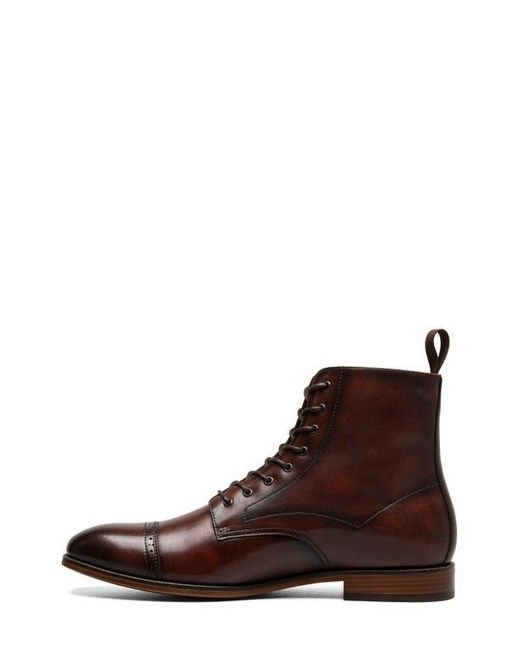 Stacy Adams Brown Henry Cap Toe Boot for men
