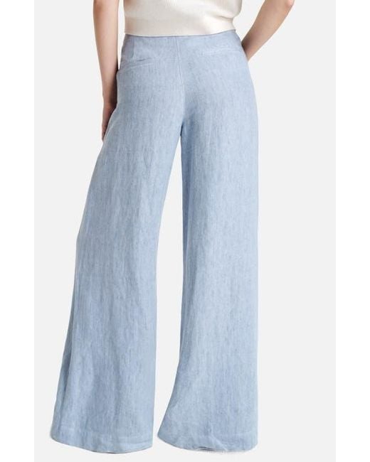 Twp Blue Demie Hemp Wide Leg Pants