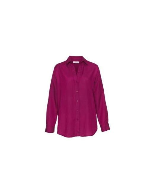 Lascana Purple Button Down Blouse
