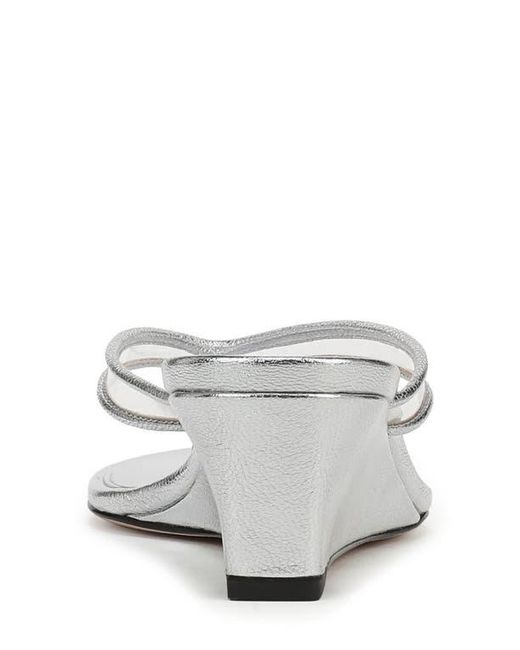 Veronica Beard White Clea Wedge Flip Flop