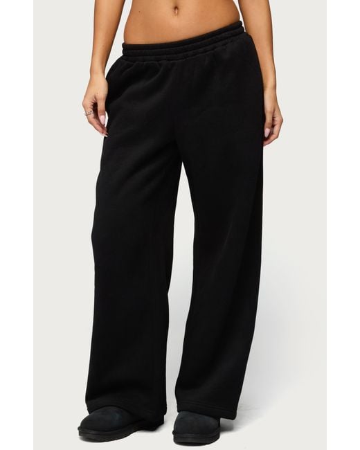 Edikted Black Forever Flare Sweatpants