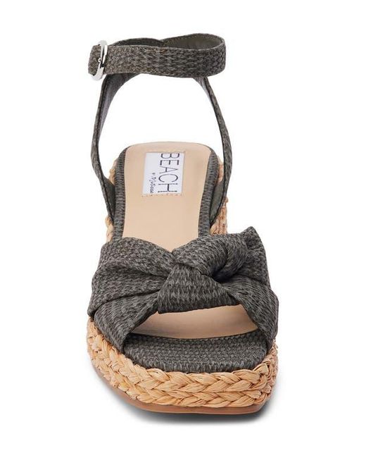 Matisse Black Ibiza Ankle Strap Platform Wedge Sandal