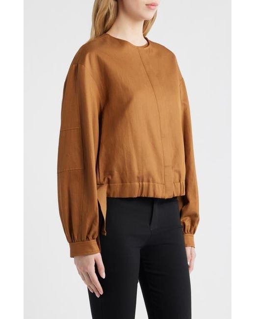 Mango Brown Mojito Tie Hem Jacket