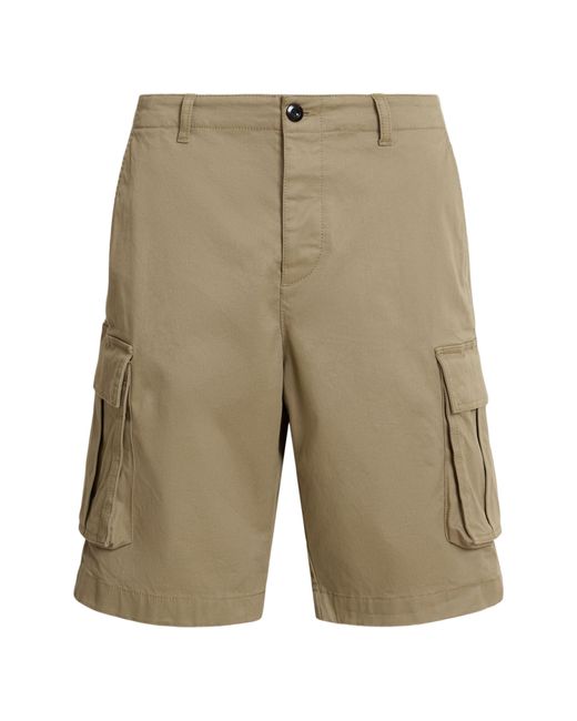 AllSaints Natural Slane Stretch Twill Cargo Shorts for men