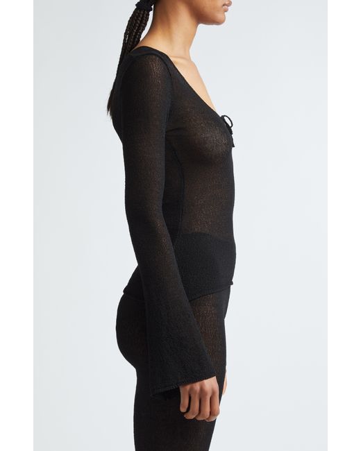Paloma Wool Black Mitsu Reversible Knit Top