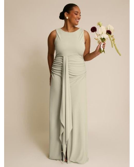 Six Stories Natural Drape Gathered Sleeveless Stretch