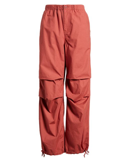 BP. Red Ripstop Parachute Pants