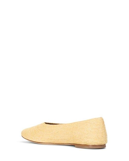 Staud Natural Alba Raffia Ballet Flat