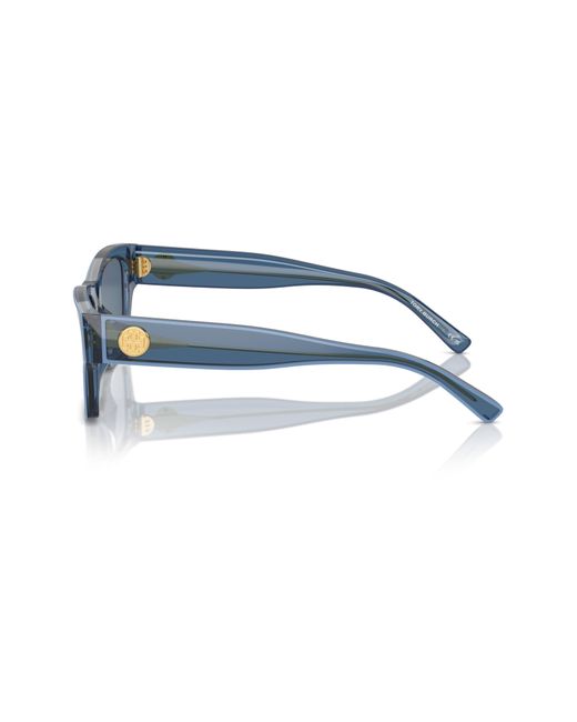Tory Burch Blue 53mm Rectangular Sunglasses