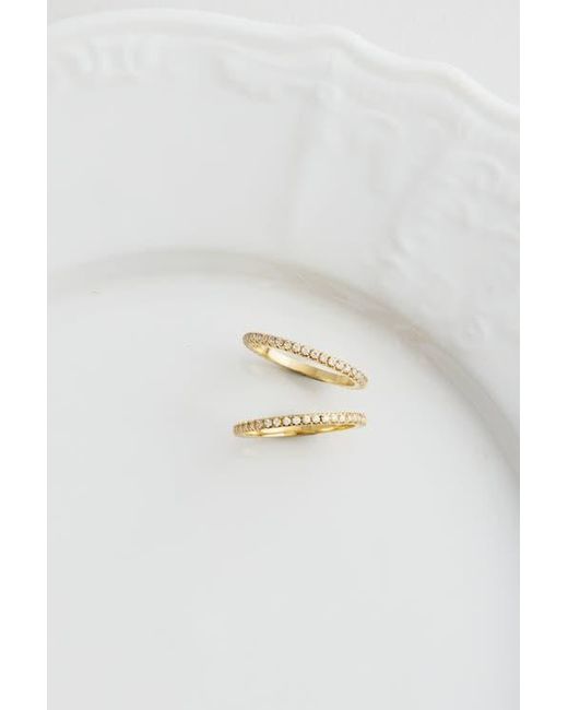 SET & STONES Metallic Aurora Smart Ring Stacking Set