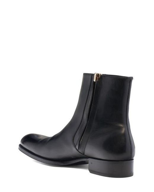 Tom Ford Black Rick Leather Boot for men
