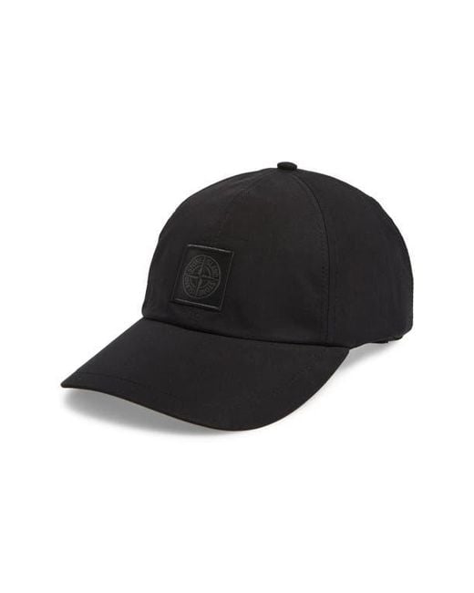 Stone Island Black Ghost Compass Logo Patch Baseball Cap for men