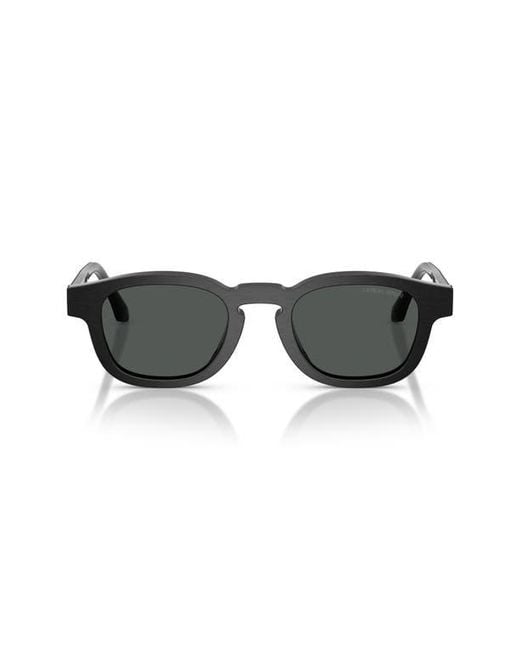 Armani Black 48Mm Rectangle Sunglasses
