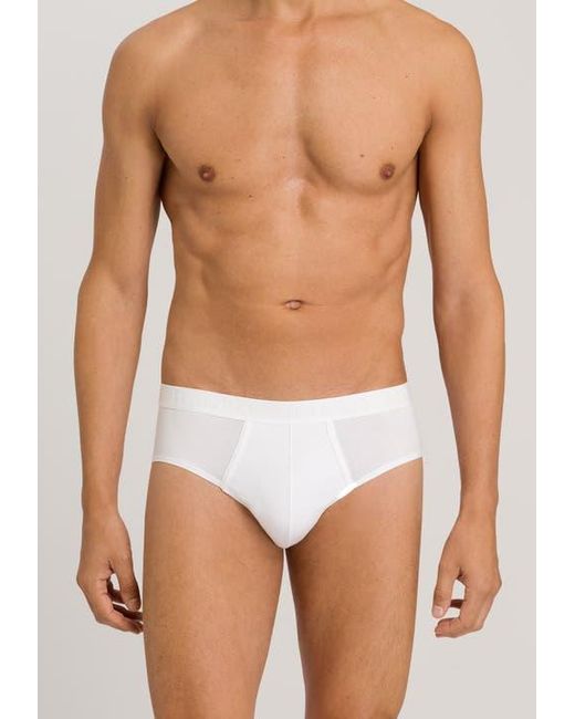 Hanro White Cotton Essentials Cotton Brief for men