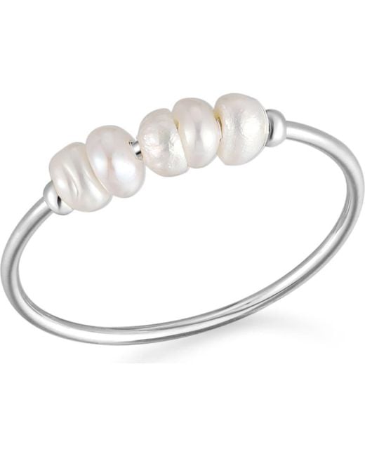 Atolea Metallic Mini Pearls Ring