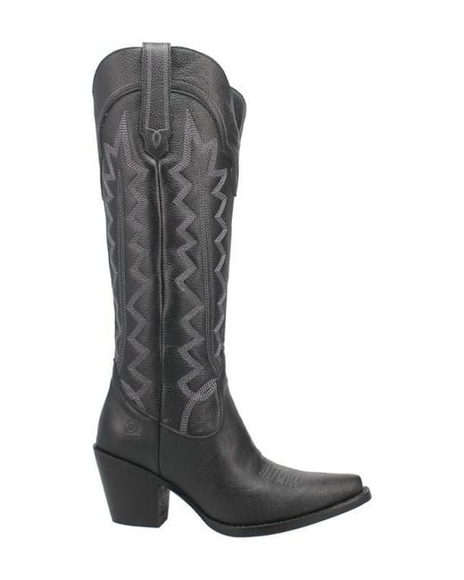 Dingo Black Knee High Western Boot