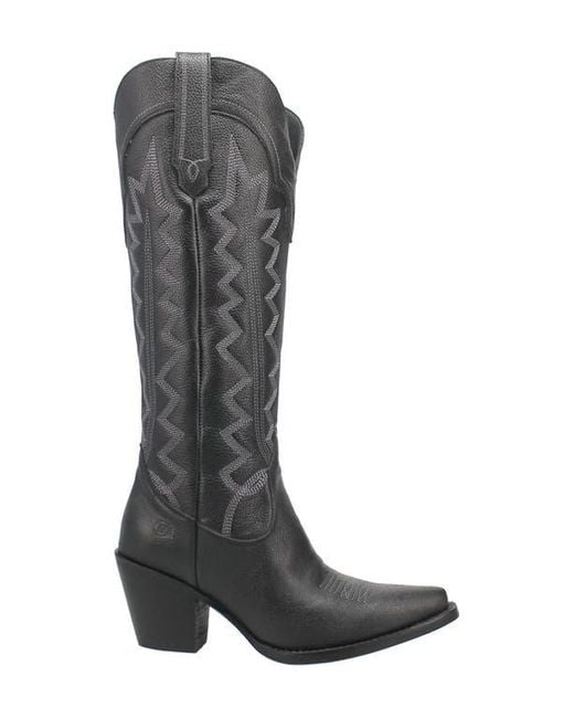 Dingo Black Knee High Western Boot