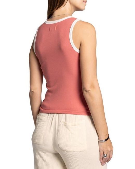 Thread & Supply Red Eda Contrast Trim Tank