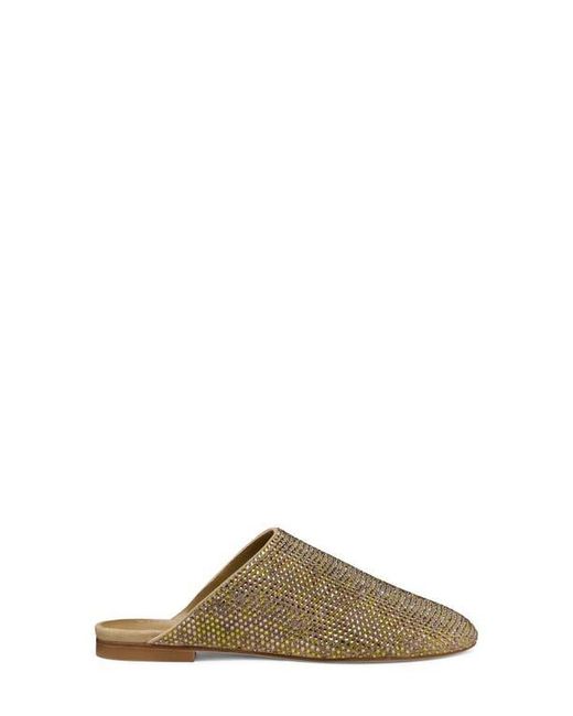 Stuart Weitzman Brown Talia Shine Mule