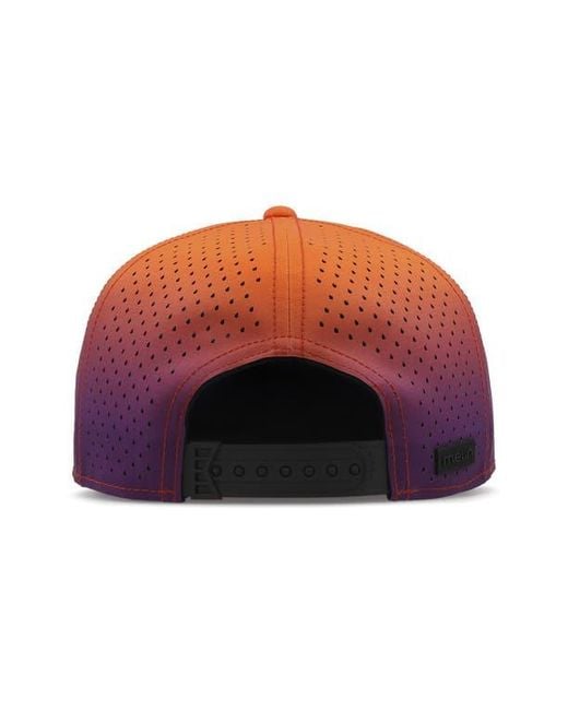 Melin Red Trenches Waves Hydro Snapback Cap for men