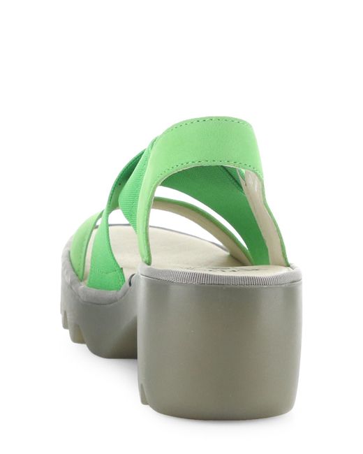 Fly London Green Taji Platform Slingback Sandal