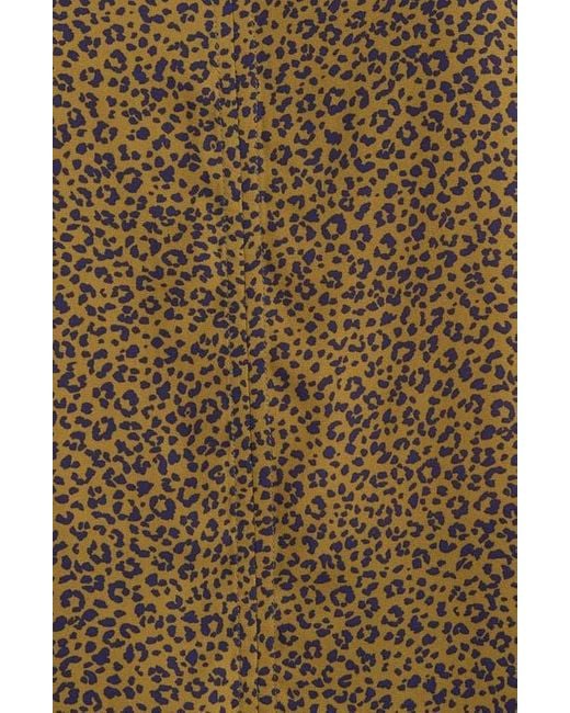 Wit & Wisdom Brown Leopard Print Ruffle Accent Top