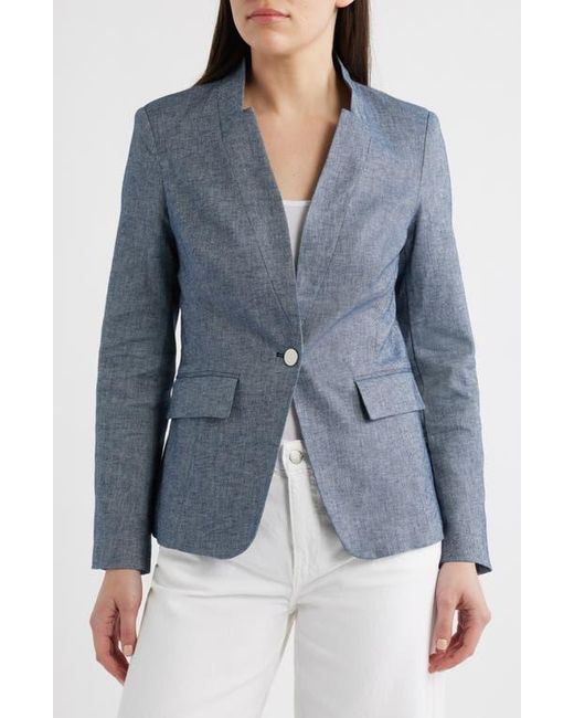 Halogen® Blue One-Button Blazer