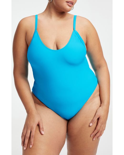 GOOD AMERICAN Blue Always Sunny One-piece Swimsuit