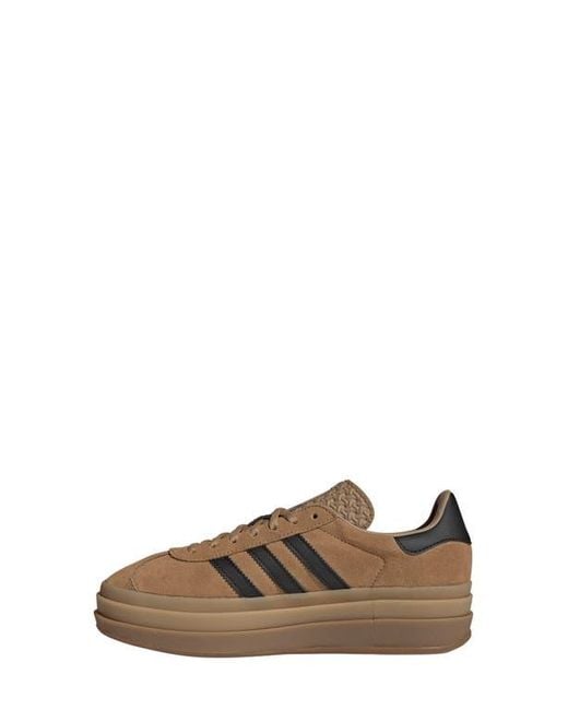 Adidas Brown Gazelle Bold Platform Sneaker