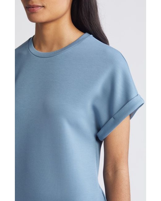 Caslon Blue Caslon(r) Cuffed T-shirt Dress