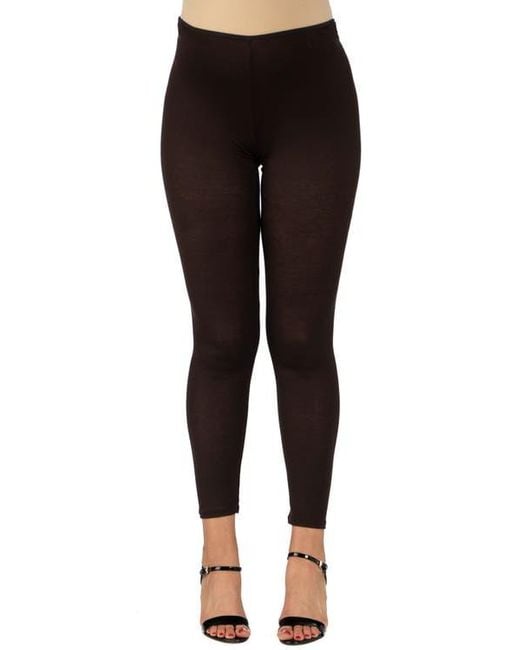 24seven Comfort Apparel Black Maternity Stretch Ankle Length Leggings