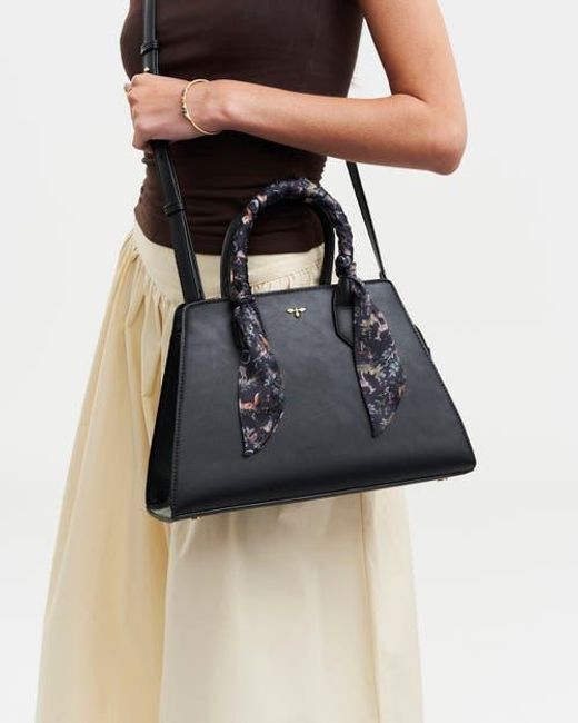Fable England Black Grace Structured Tote