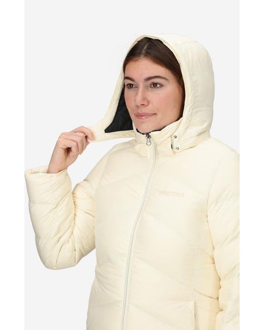 Marmot Natural Montreaux 700 Fill Power Down Hooded Coat With Faux Fur Trim