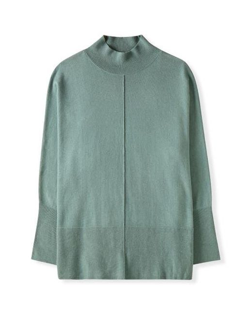 Celtic & Co. Green Drape Funnel Neck Sweater